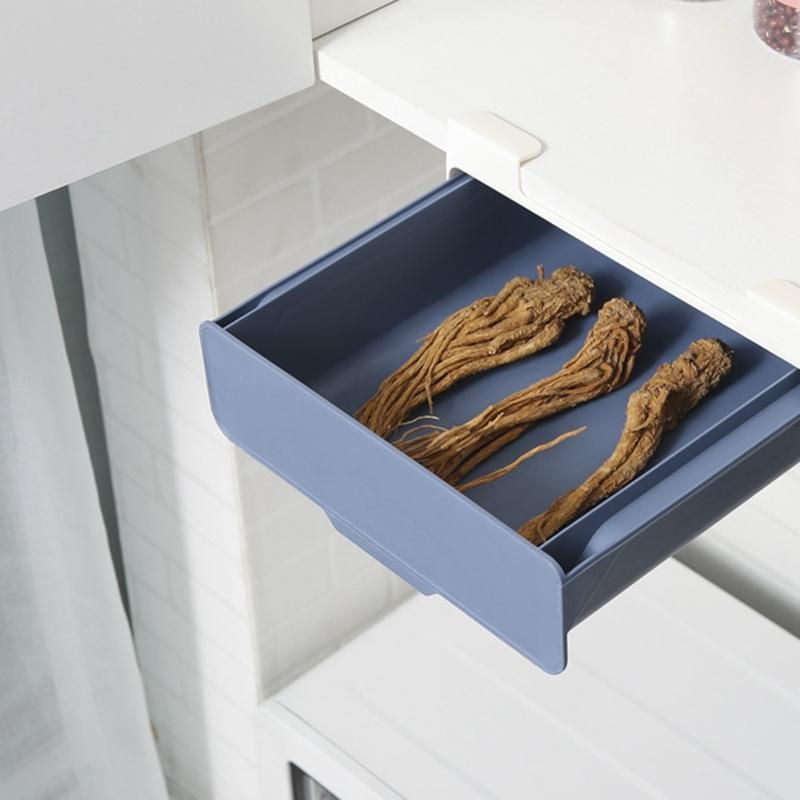 Kitchen Cabinet Storage Box Spices Rack Under Cutlery Holder