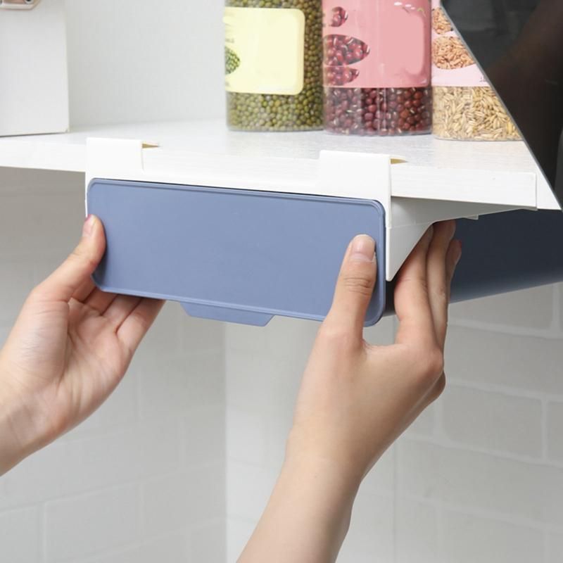 Kitchen Cabinet Storage Box Spices Rack Under Cutlery Holder