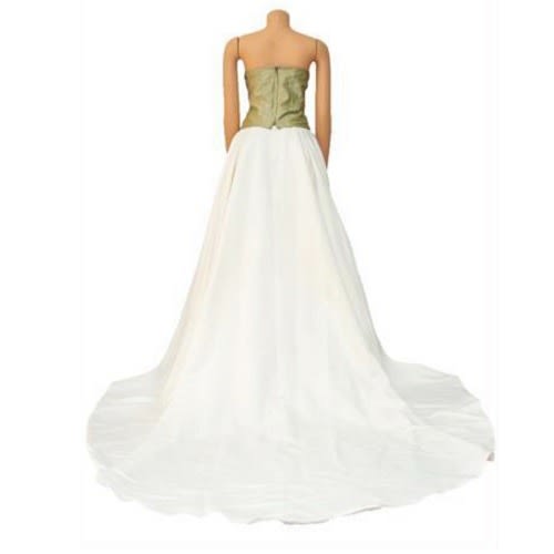 Gold Bodice And Ivory Bridal Skirt