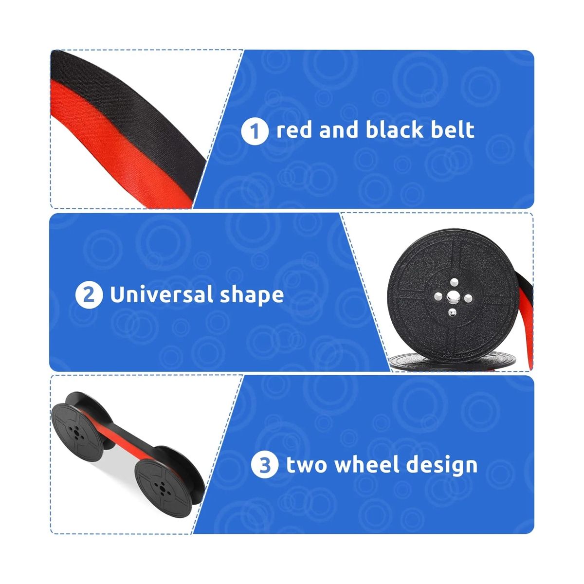 2Pcs Twin Spool Typewriter Ribbon Calculator Ribbon for