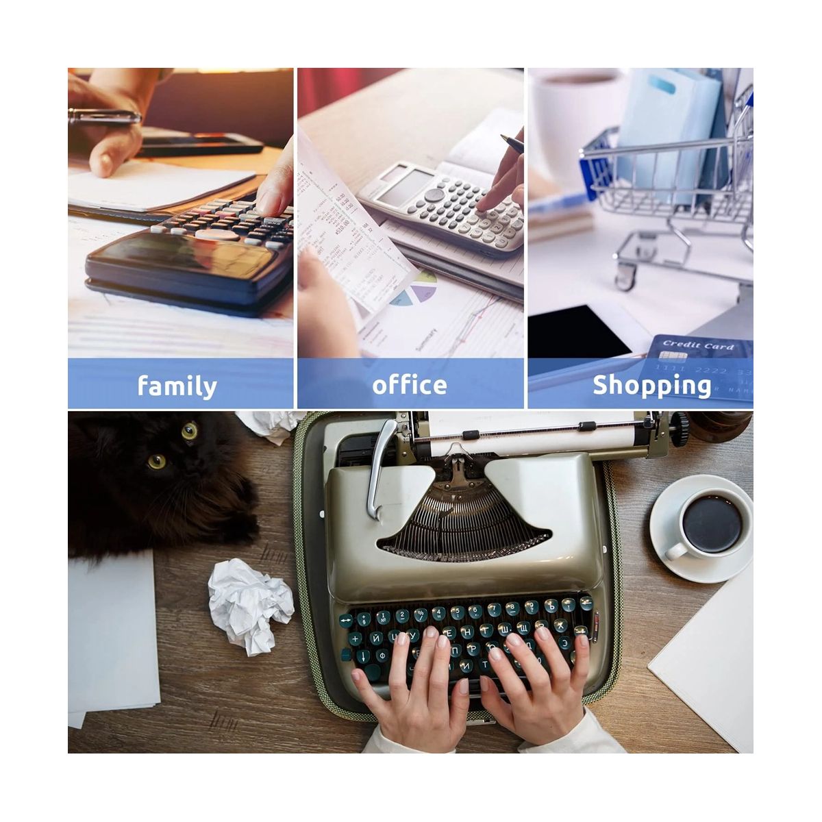 2Pcs Twin Spool Typewriter Ribbon Calculator Ribbon for