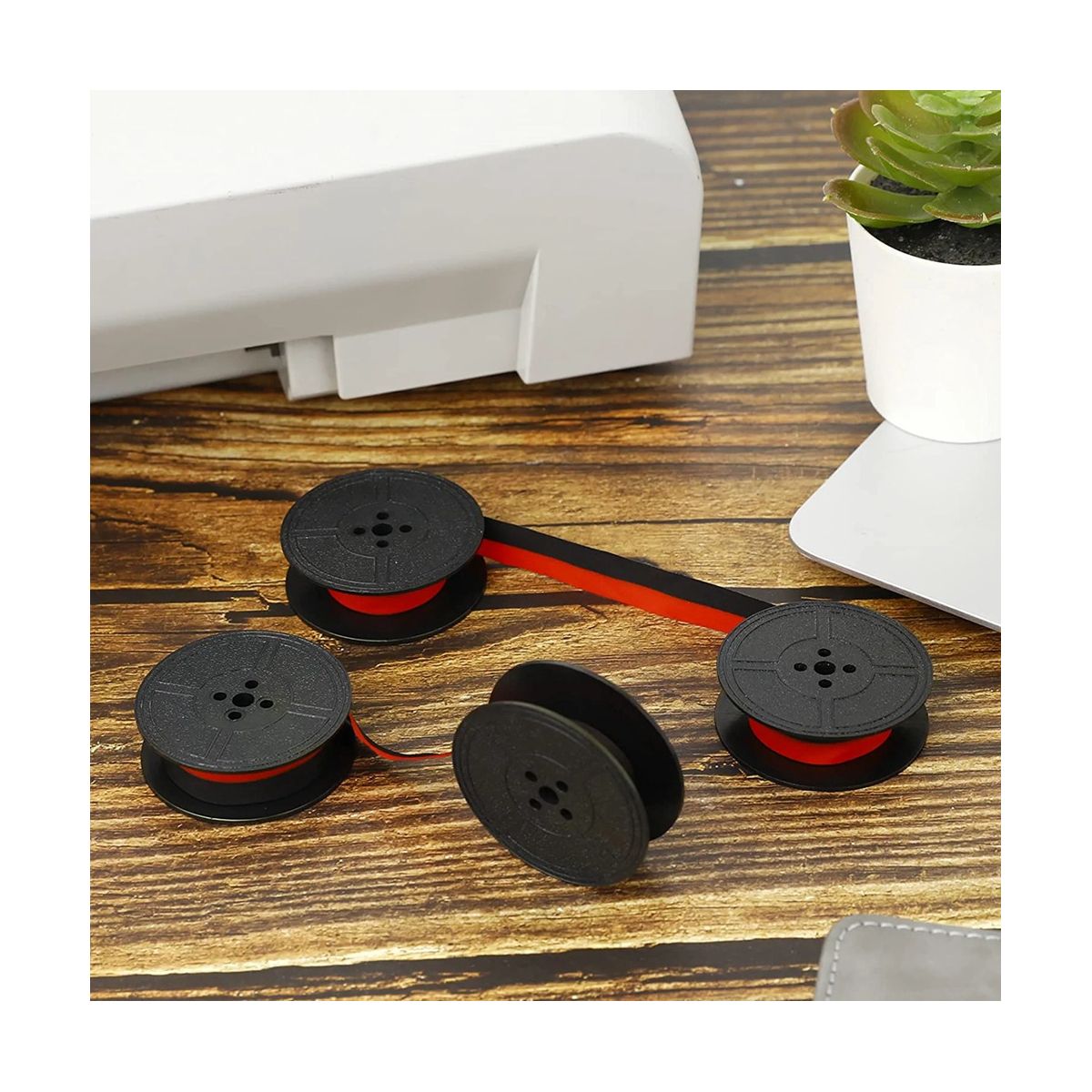 2Pcs Twin Spool Typewriter Ribbon Calculator Ribbon for