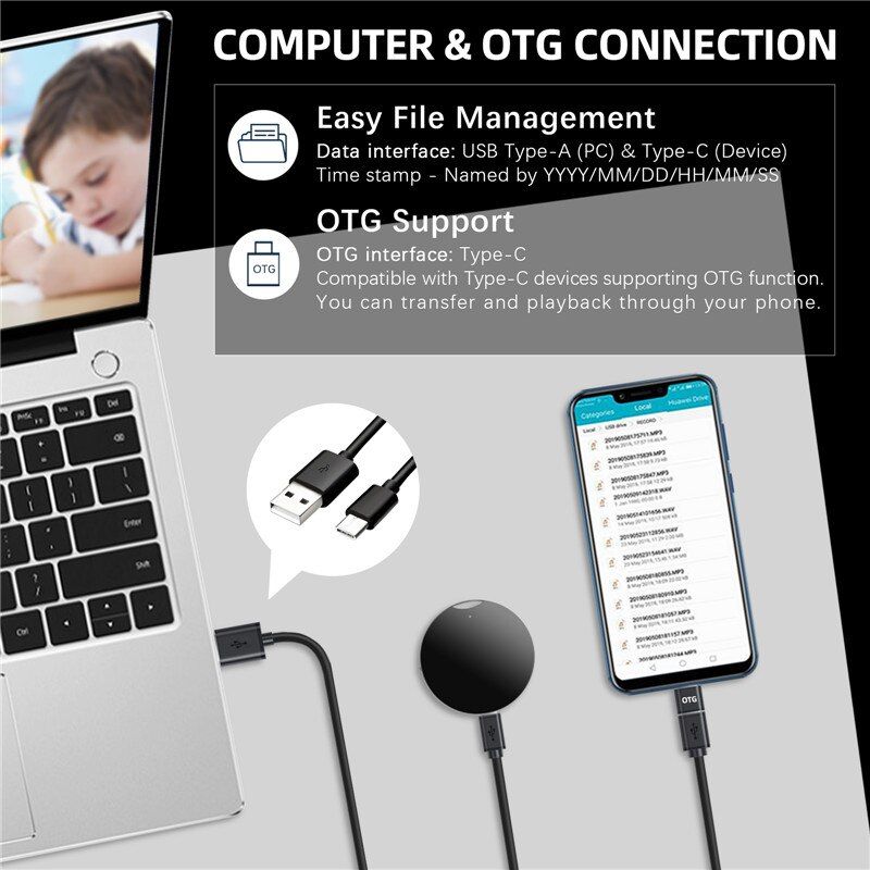 Secret Small Voice Activated Recorder Sound Recording Dictaphone MP3 Player Mini Digital Sound Audio Recorder Professional