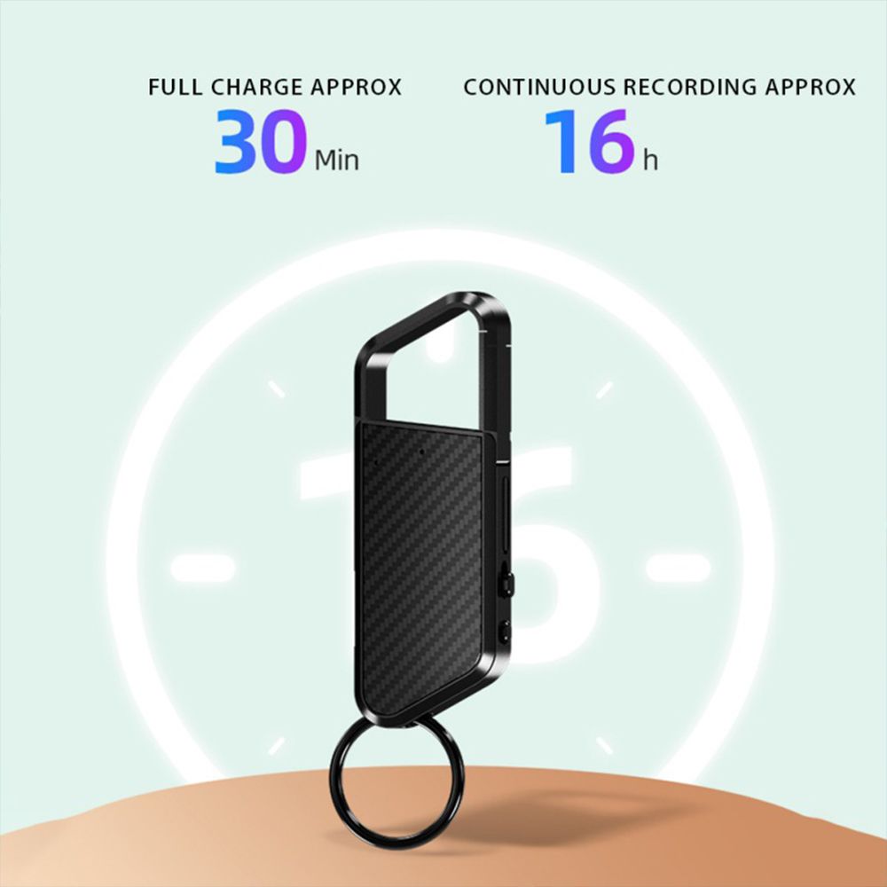 Mini Dictaphone Noise Reduction Smart Audio Recorder Portable Hook Keychain Meeting Recorder USB