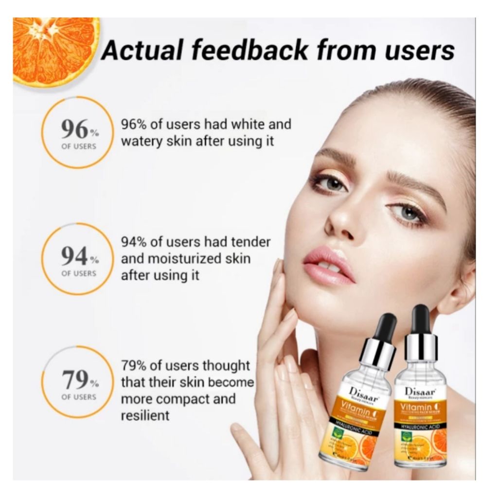 Vitamin C  Face Serum/anti-aging,sunburn & Dark Spots Removal - 30ml X2 Pieces