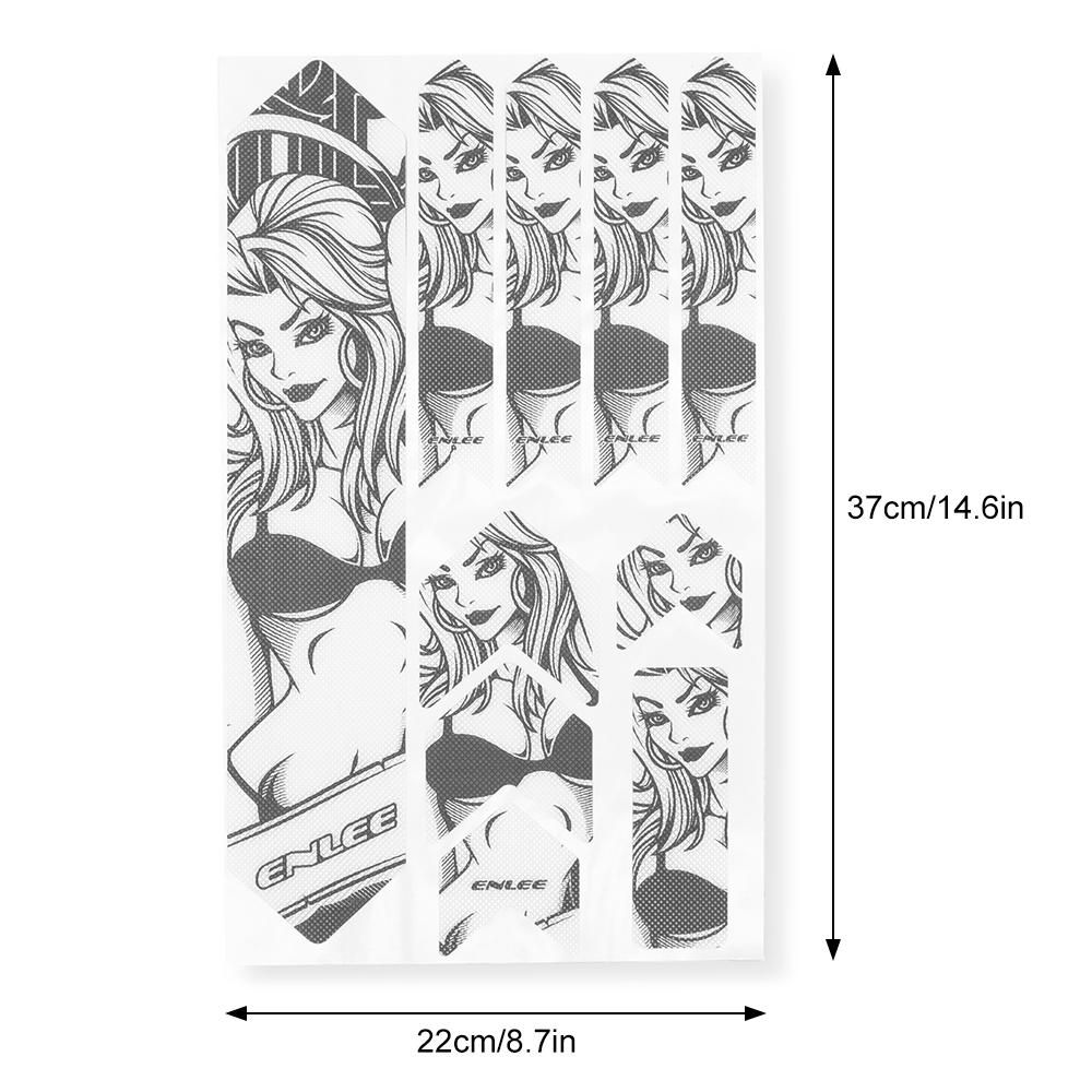 Bike Frame Sticker Mountain Bike Scratch Resistant Frame Protector Removable Sticker Road Bicycle Frame Adhesive Guard Cover