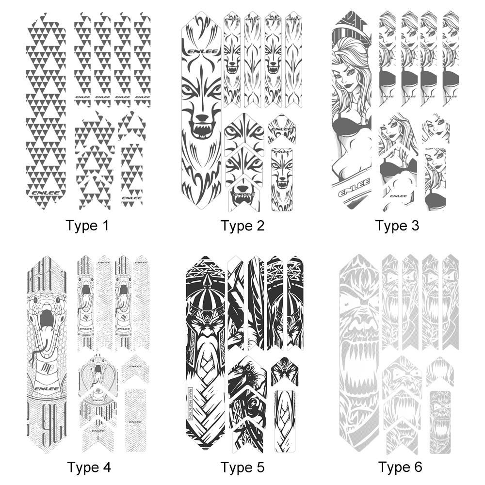 Bike Frame Sticker Mountain Bike Scratch Resistant Frame Protector Removable Sticker Road Bicycle Frame Adhesive Guard Cover