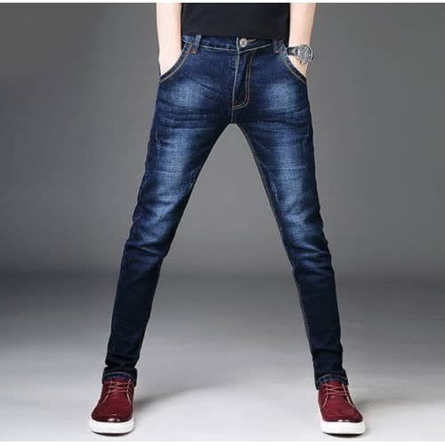 Men's Plain Jeans Trouser - Blue