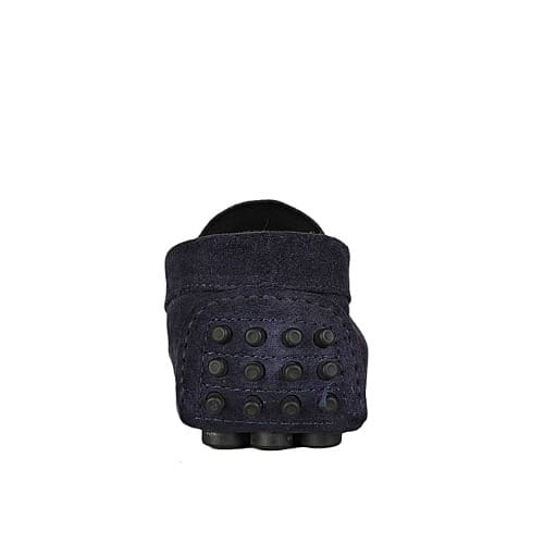 Men's Suede Driving Shoe With Bit - Blue