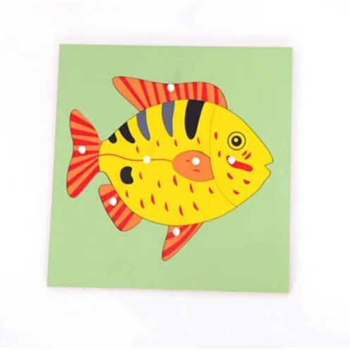 Montessori Fish Puzzle--Multicolour--No
