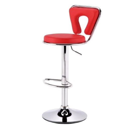 Adjustable Height Bar Stool - Red