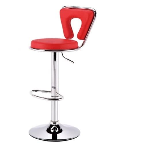 Adjustable Height Bar Stool - Red