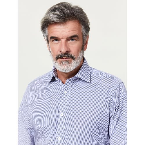 Slim Fit Navy Bengal Stripe Shirt