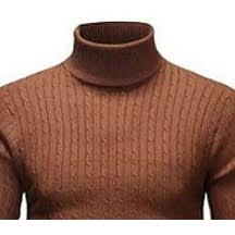 Turtle Neck Top For Men-brown