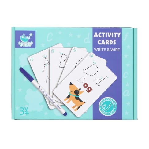Alphabet Tracing Write & Wipe Activity Cards
