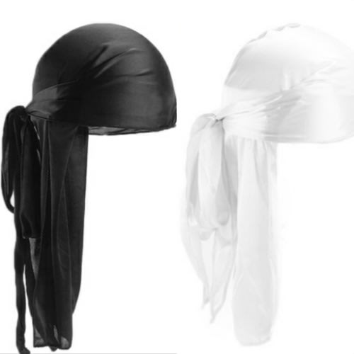2 In 1 Silky Durags(black & White)