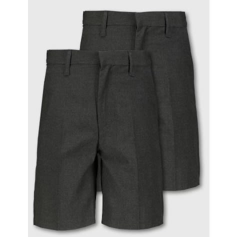 School Shorts 2 Pack - Grey
