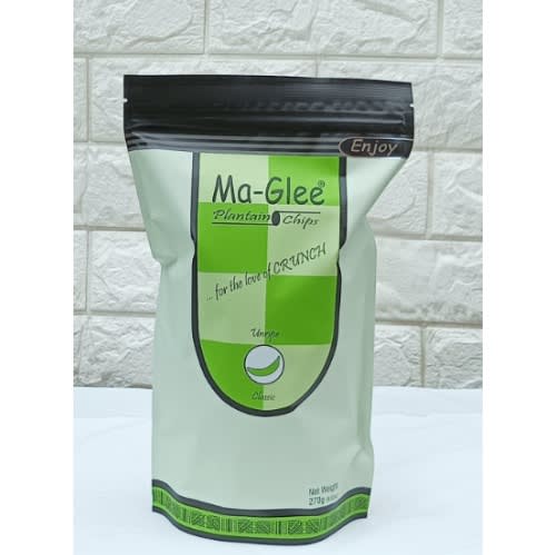 Unripe Plantain Chips -Classic -Slightly Salted- 270g X 8 - Green