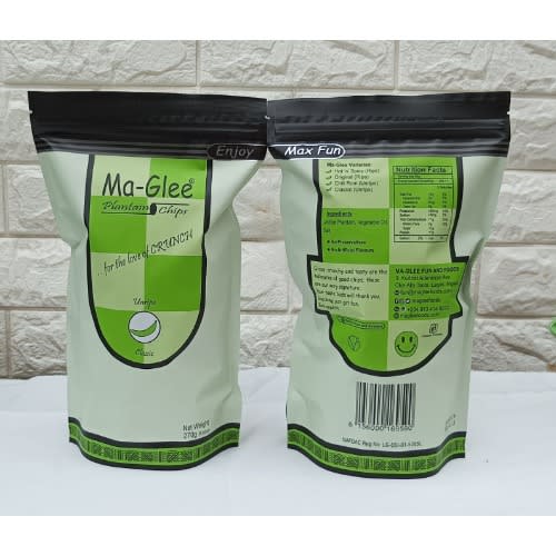 Unripe Plantain Chips -Classic -Slightly Salted- 270g X 8 - Green