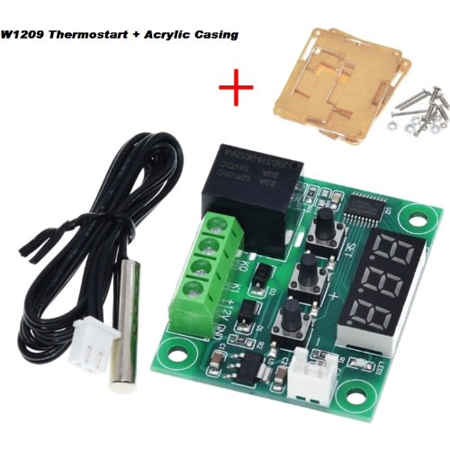 Temperature Controller Thermostat + Acrylic Casing