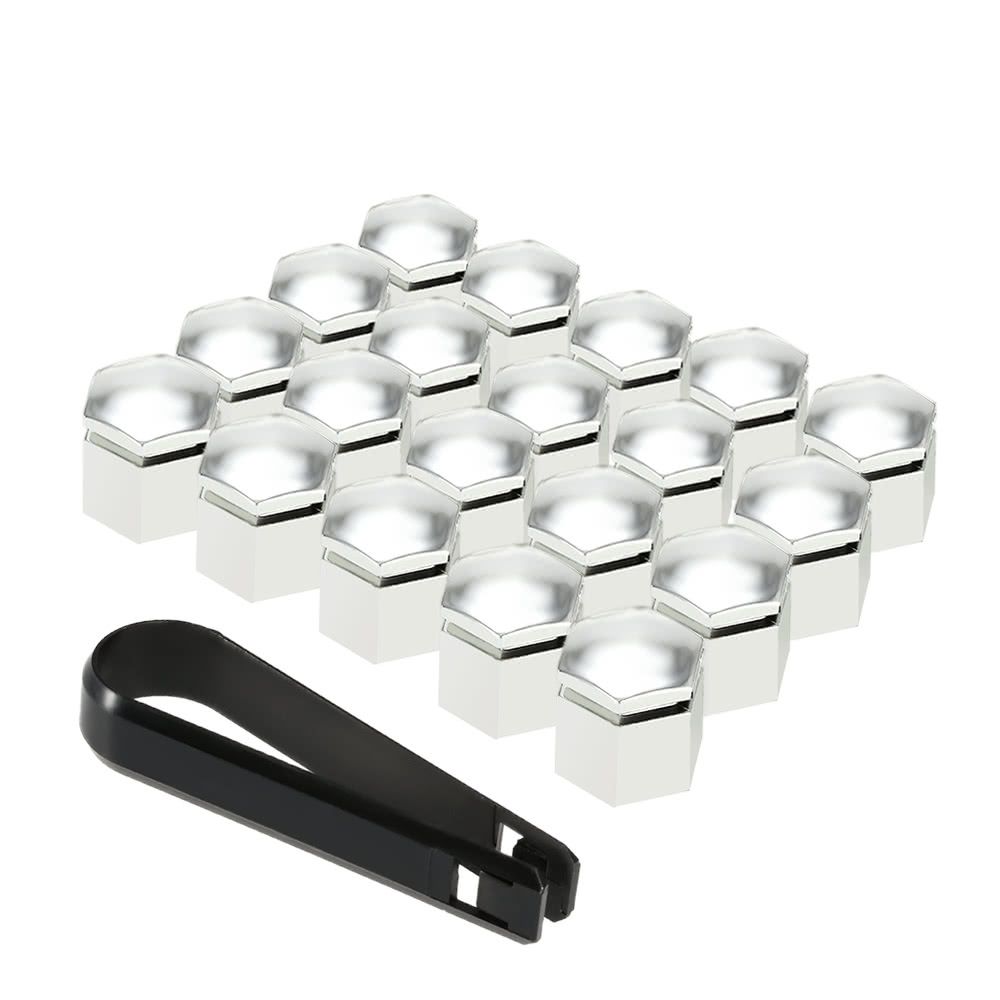 One Set Of 20Pcs 17mm Wheel Nut Cover Bolt Cap For Vauxhall