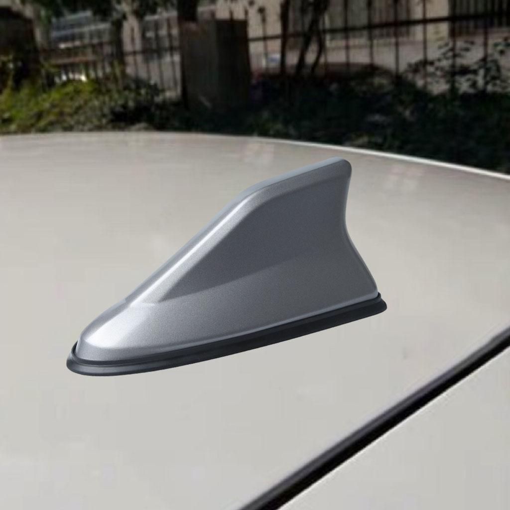 Universal Car Shark Fin Antenna AM/FM Radio Gray