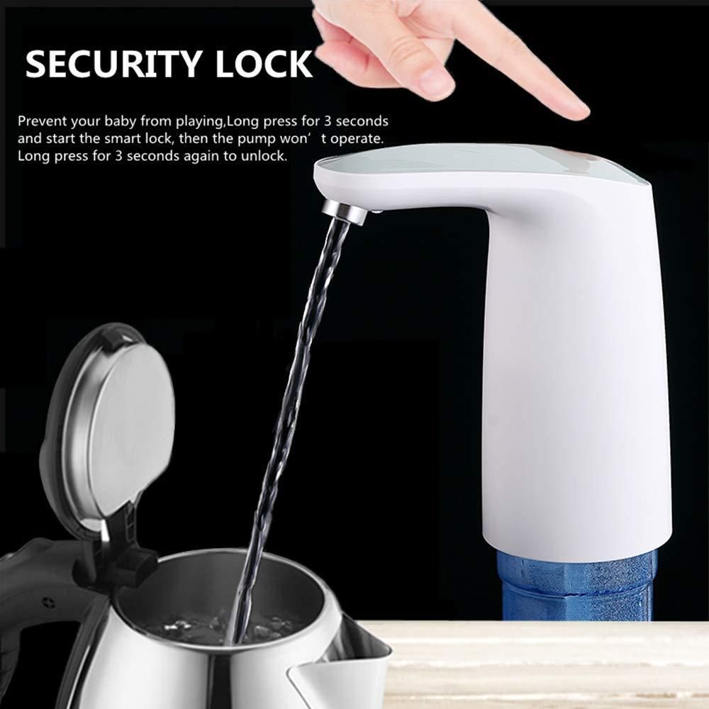 Water Bottle Pump, USB Charging Universal Electric Water Bottle Dispenser Improved Portable Bottle Water Pump Water Bottle Switch for Universal 2-5 Gallon Water Jug Pump