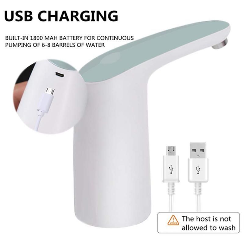 Water Bottle Pump, USB Charging Universal Electric Water Bottle Dispenser Improved Portable Bottle Water Pump Water Bottle Switch for Universal 2-5 Gallon Water Jug Pump