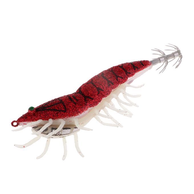 Glow In Dark Squid Jig Hooks Shrimp   With Luminous 03