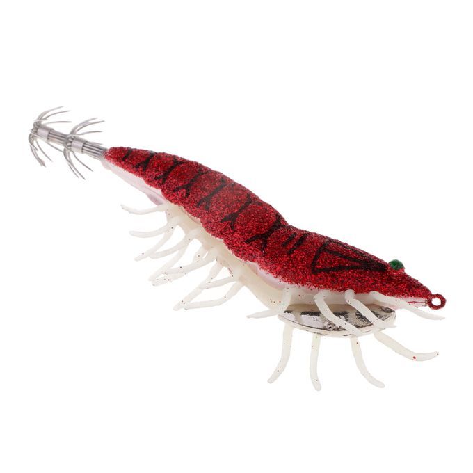 Glow In Dark Squid Jig Hooks Shrimp   With Luminous 03