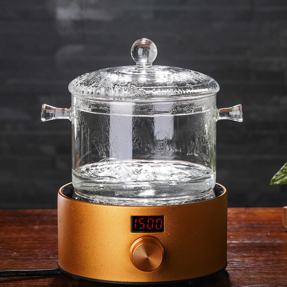 1500ml Creative Soup Pot Transparent Glass Cooker Salad
