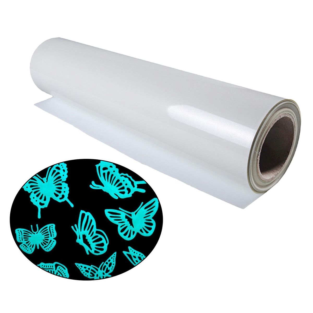 Glow In The Dark T Shirt   / Heat Transfer HTV  On   Fabric Blue