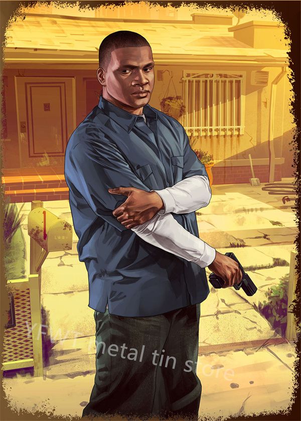 Gta 5 Game Metal Tin Sign Poster Home Decor Retro-TP087-6