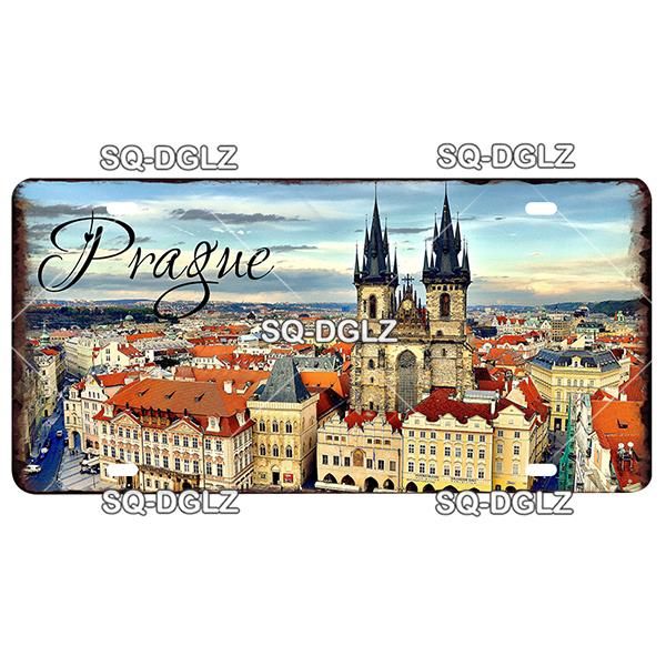 Paris/Prague Country Metal Sign Tin Sign Licenses-767