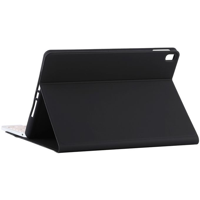 TG11B Detachable Bluetooth Pink Keyboard + Microfiber Leather Protective Case For IPad Pro 11 Inch (2020), With Pen Slot & Holder (Black)
