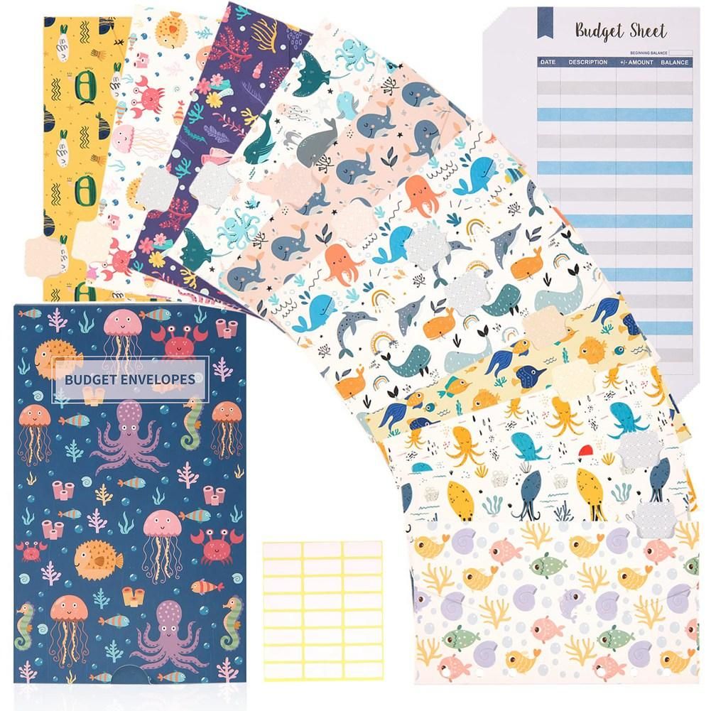 12 Patterns Budget Envelopes for A6 Binder Pockets Cash