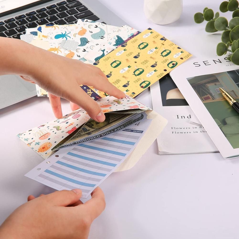 12 Patterns Budget Envelopes for A6 Binder Pockets Cash