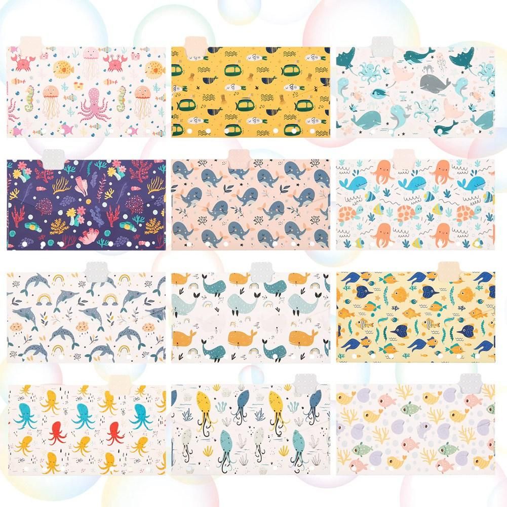 12 Patterns Budget Envelopes for A6 Binder Pockets Cash