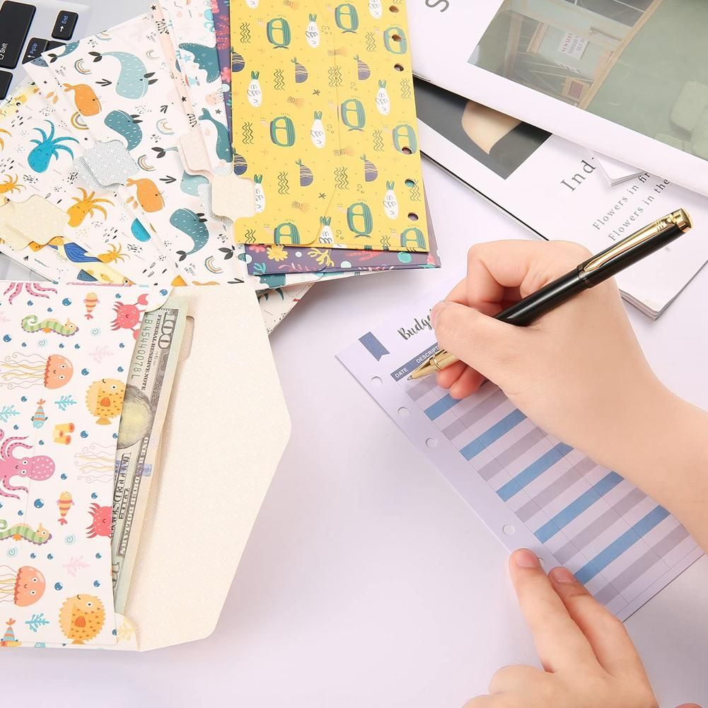 12 Patterns Budget Envelopes for A6 Binder Pockets Cash