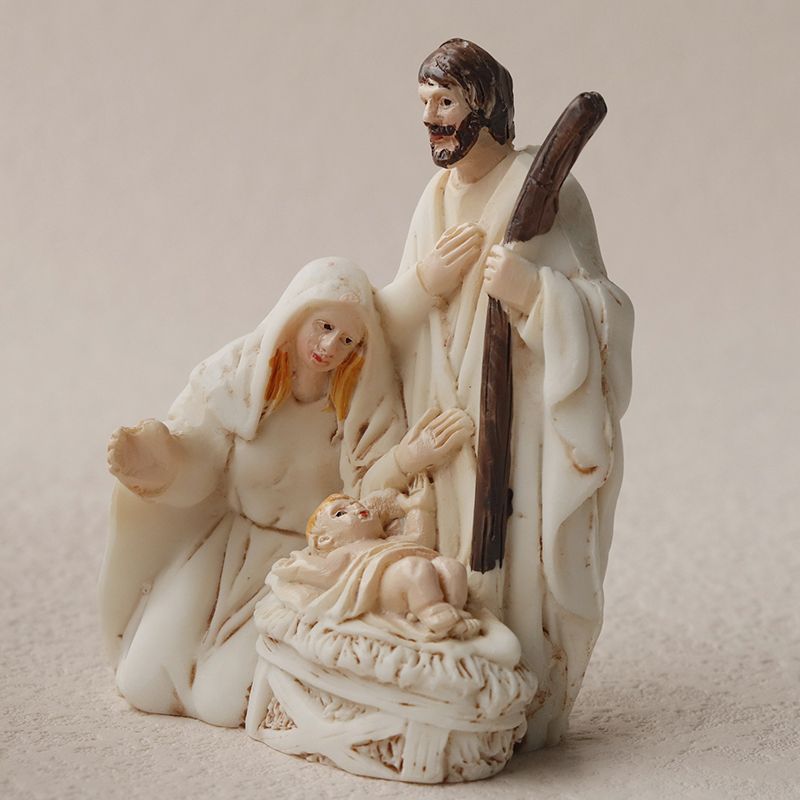 Christmas Manger Nativity Statue Ornaments Belen De Navidad