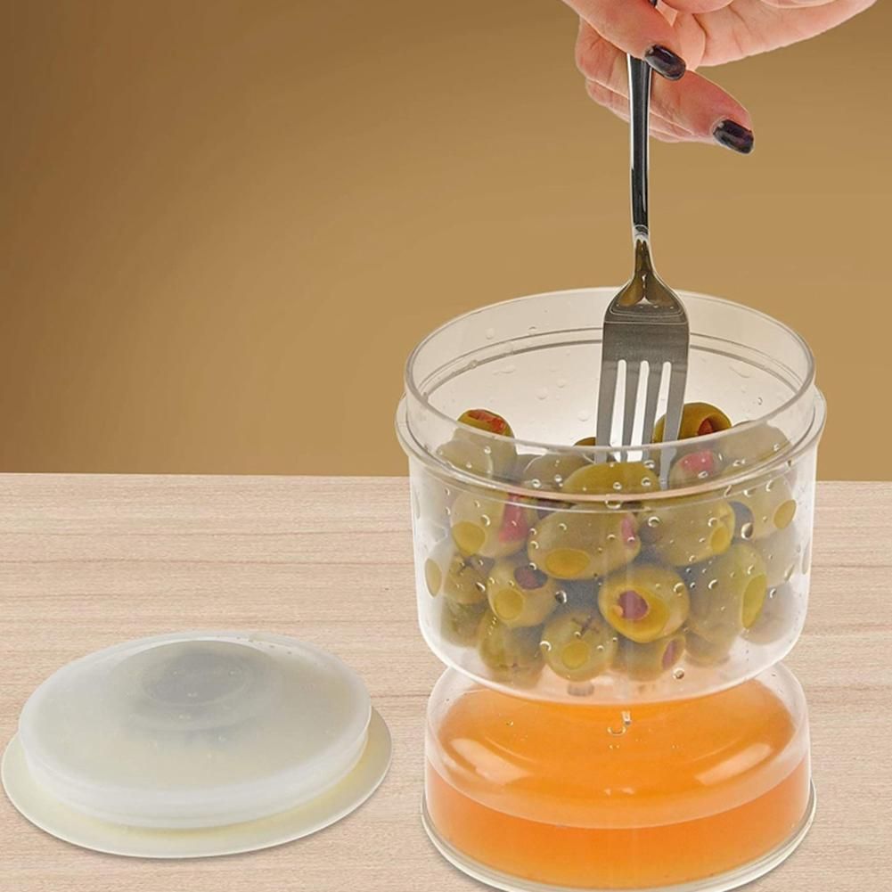 Pickles Jar Dry and Wet Dispenser Pickles and Olives Hourgla