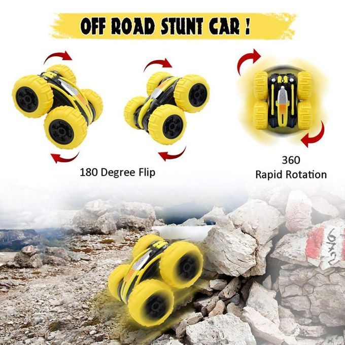 Two-sided 360 Degree Rotation Amphibious 4 Wheels-Yellow