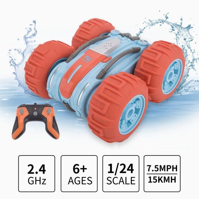 Two-sided 360 Degree Rotation Amphibious 4 Wheels-Yellow