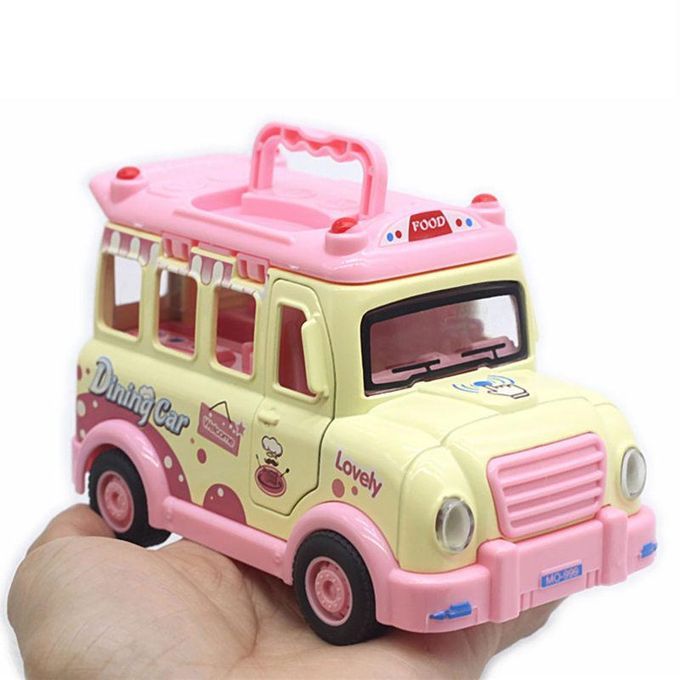1/32 Cartoon Fast Food Truck Simulation Model Vehicle-Blue