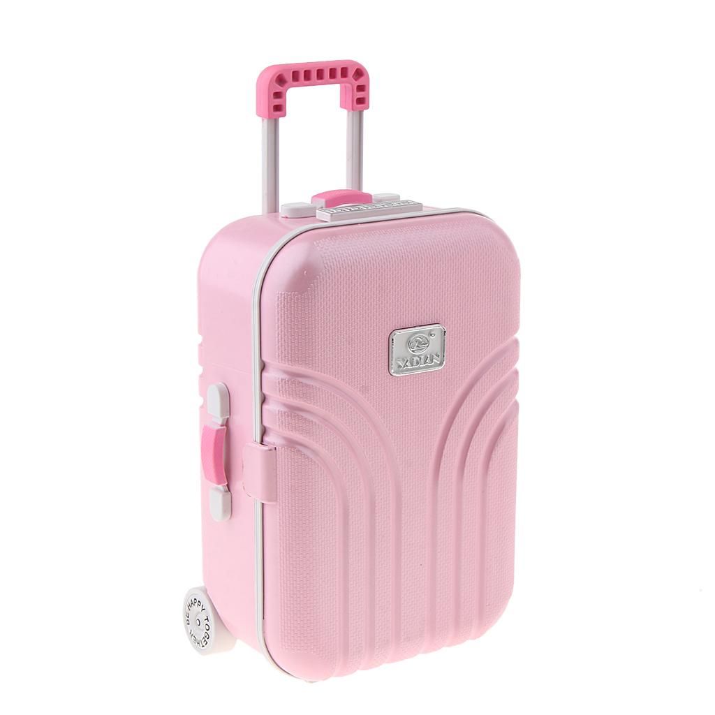 Luggage Suitcase Ballerina Music Box Jewelry Storage Case Dancing Pink