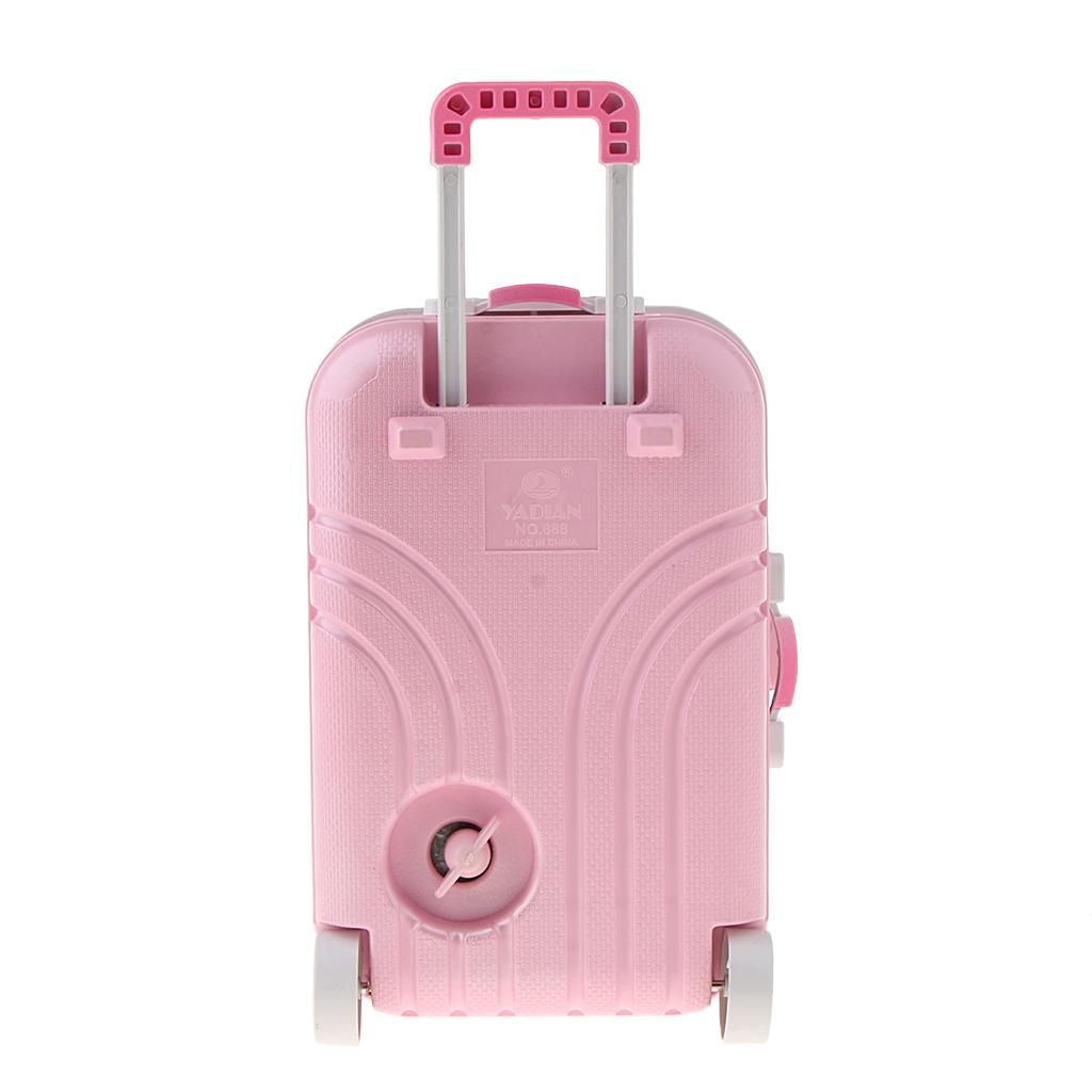 Luggage Suitcase Ballerina Music Box Jewelry Storage Case Dancing Pink