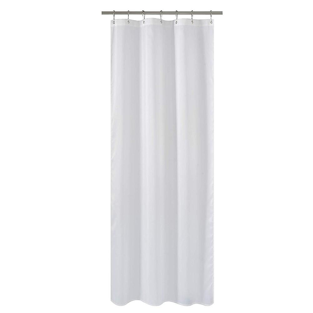 Waterproof Shower Curtain Bathroom Drape Washable-White