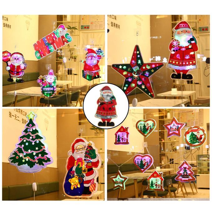 Santa Claus Style Christmas Light Battery Powered For Party Xmas Decor