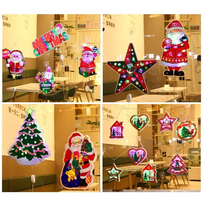 Santa Claus Style Christmas Light Battery Powered For Party Xmas Decor