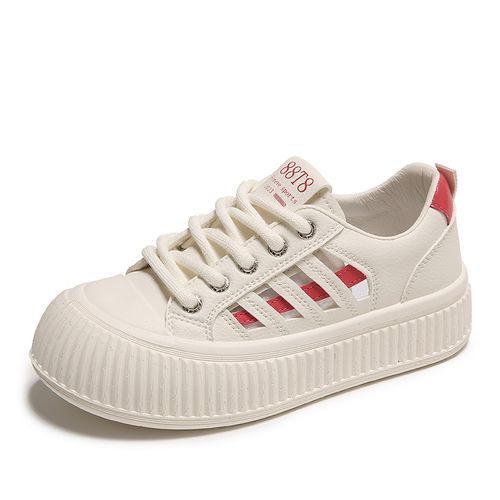 Trendy Sports Shoes Women's Flat Sneakers White Sneakers For Ladies